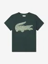 Lacoste Boys Multi Croco T-shirt In Green