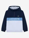 Lacoste Boys Packable Pullover Jacket In Blue