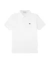 Lacoste Logo-embroidered Short-sleeved Polo Shirt In White