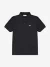 Lacoste Boys Petit Pique Polo Shirt In Black