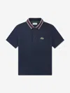 Lacoste Boys Petit Pique Polo Shirt In Blue