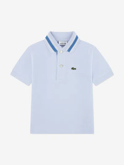 Lacoste Kids'  Boys Petit Pique Polo Shirt In Blue
