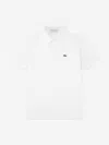 Lacoste Boys Petit Pique Polo Shirt In White