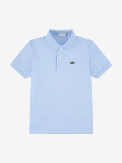 Lacoste Kids'  Boys Pique Polo Shirt In Blue