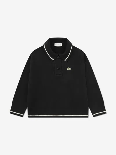 Lacoste Babies'  Boys Polo Jumper In Black