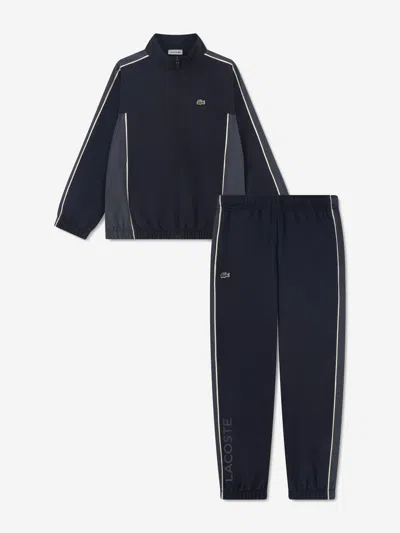Lacoste Babies'  Boys Poly Pongee Tracksuit In Black