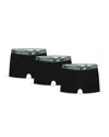 Lacoste Boys' Solid Boxer Briefs, 3 Pack - Big Kid In Black