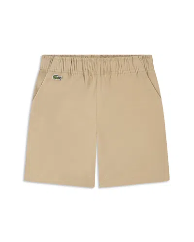 Lacoste Boys' Stretch Twill Shorts - Big Kid In Brown