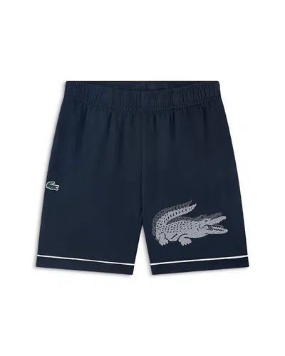 Lacoste Boys' Stretch Woven Shorts - Big Kid In Blue