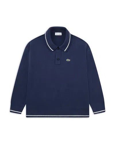 Lacoste Boys' Tipped Polo Sweater - Little Kid, Big Kid In Blue