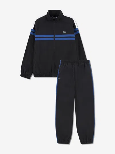 Lacoste Kids'  Boys Ud Front Stripe Tracksuit In Black