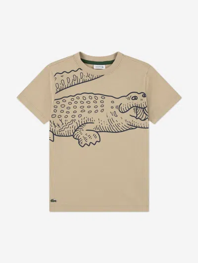 Lacoste Babies'  Boys Vision Logo T-shirt In Brown