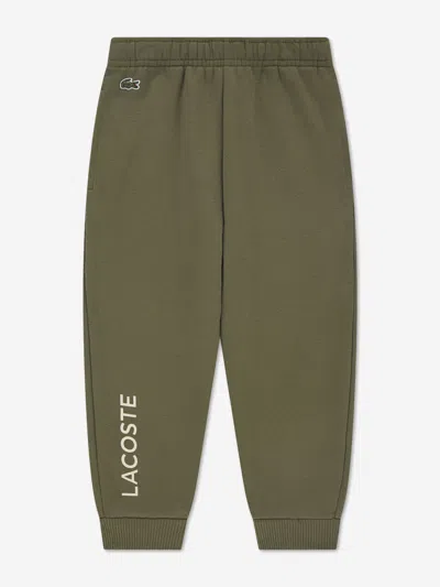 Lacoste Babies'  Boys Wordmark Joggers In Green