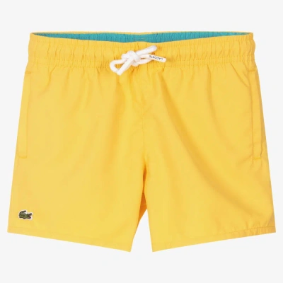 Lacoste Kids' Boys Yellow Swim Shorts