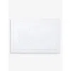 Lacoste Blanc Branded Organic Cotton Bath Mat 55cm X 80cm In Blanc