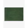 Lacoste Vert Branded Organic Cotton Bath Mat 55cm X 80cm In Vert