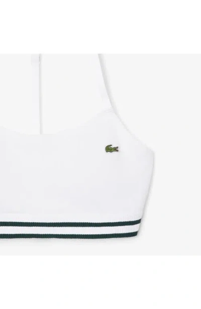Lacoste Brassiere Rib Bralette In White