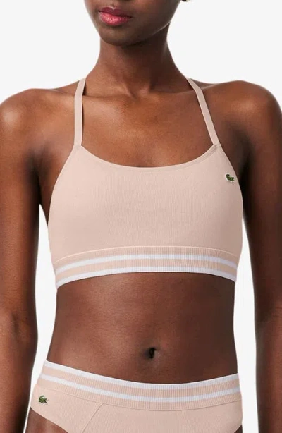 Lacoste Brassiere Rib Bralette In White