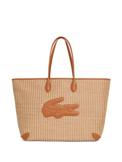 Lacoste 로고 아플리케 숄더 백 In Brown
