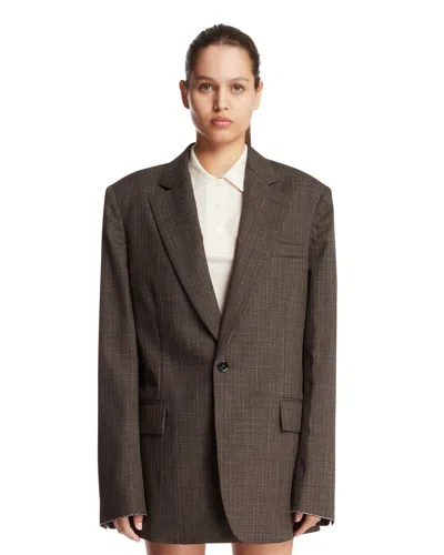 Lacoste Brown Heavy Pure Wool Blazer