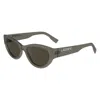 Lacoste Brown Injected Sunglasses In Green