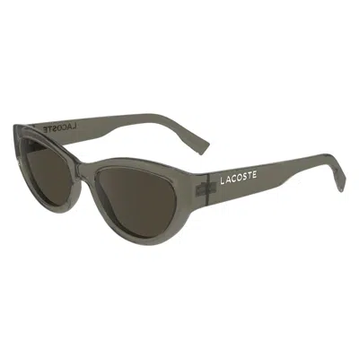 Lacoste Brown Injected Sunglasses In Green