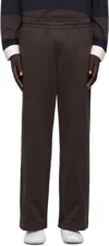 Lacoste Brown Loose Fit Fleece Sweatpants In Brown