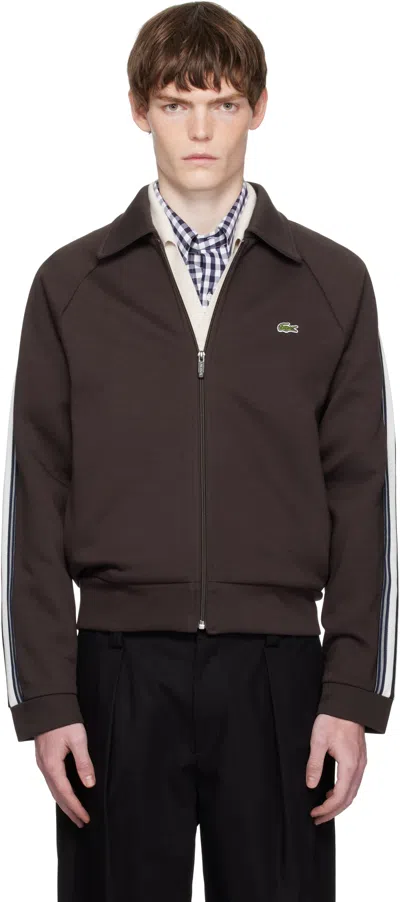 Lacoste Men's Made In France Zip-up Sweatshirt - 3xl - 8 In Brown