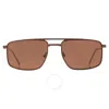 Lacoste Brown Navigator Men's Sunglasses L255s 201 56 In Brown