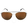 LACOSTE LACOSTE BROWN PILOT UNISEX SUNGLASSES L177S 033 57