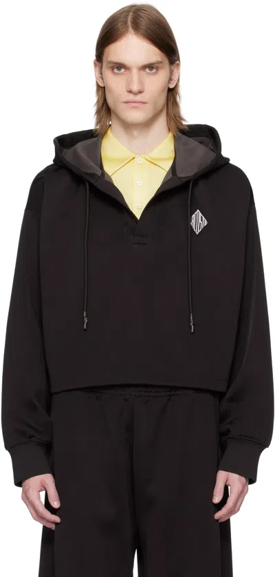 Lacoste Brown Runway Oversized Hoodie In Dark Brown 3la