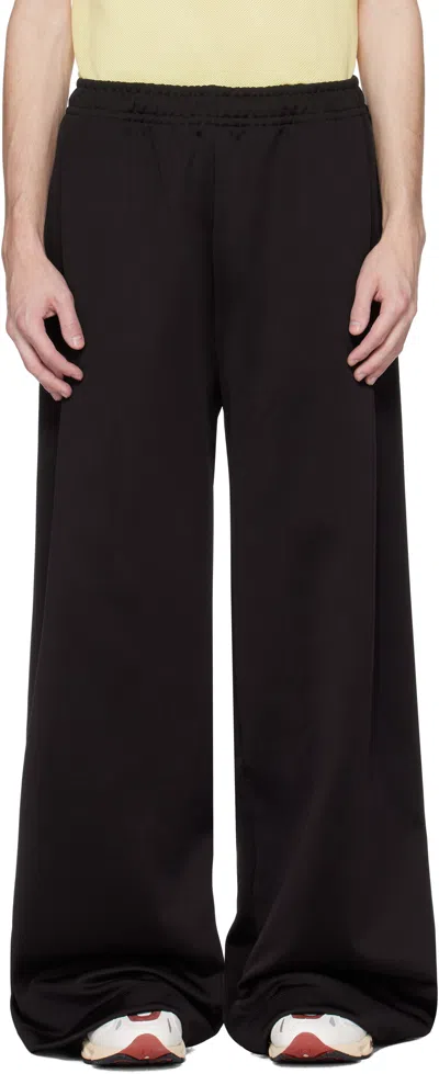 Lacoste Brown Runway Oversized Trousers In Dark Brown 3la