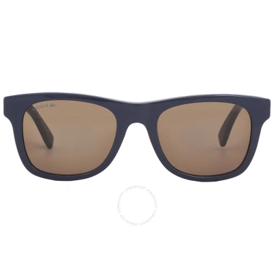 Lacoste Brown Square Men's Sunglasses L978s 400 52 In Blue / Brown