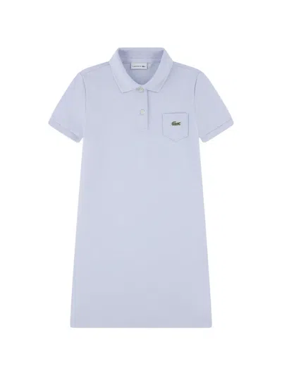 Lacoste Kids' Button Pocket Dress In Purple