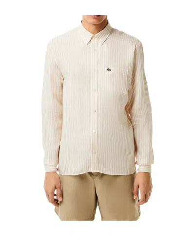 Lacoste Button-down Shirt In White