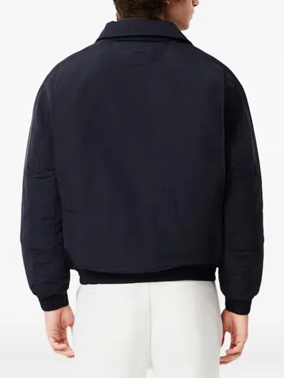 Lacoste Buttoned Blouson Jacket In Blue