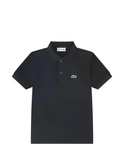 Lacoste Buttoned Polo Shirt In Black