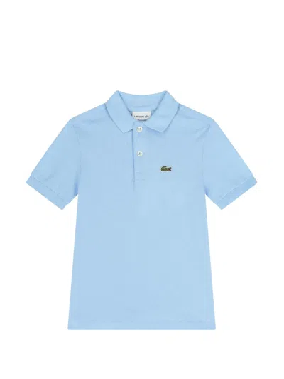 Lacoste Kids' Buttoned Polo Shirt In Blue