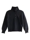 Lacoste Buttoned Sweater In Black