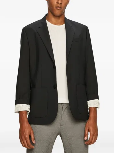 Lacoste Button-fastening Blazer In Black
