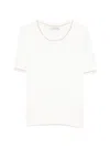 Lacoste Cable-knit T-shirt In Gray