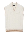 Lacoste Wool Cable-knit Sweater In White