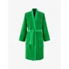 Lacoste Calathe L Attitude Cotton Bathrobe In Green