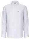 Lacoste Camicia Con Logo In White