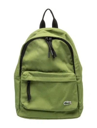 Pre-owned Lacoste Canvas Backpack In Green
