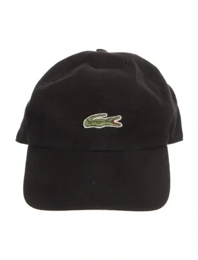 Pre-owned Lacoste Canvas Baseball Cap In Black
