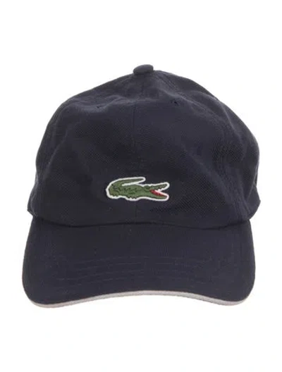 Pre-owned Lacoste Canvas Baseball Cap In Blue