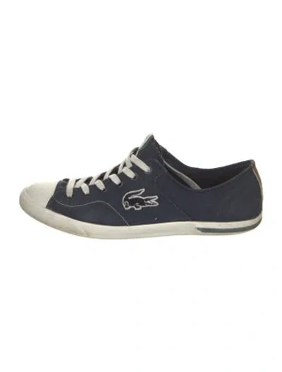 Pre-owned Lacoste Canvas Sneakers In Blue