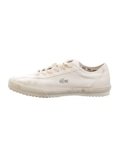 Pre-owned Lacoste Canvas Sneakers In Neutrals