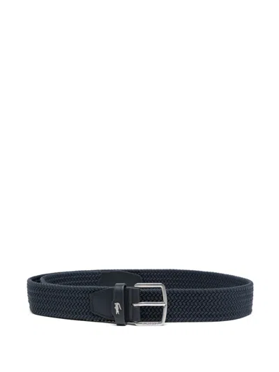 Lacoste Canvas Strap Belt In Blue